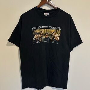 Vintage Y2K Matchbox Twenty Tour Black Graphic T-Shirt Size Large